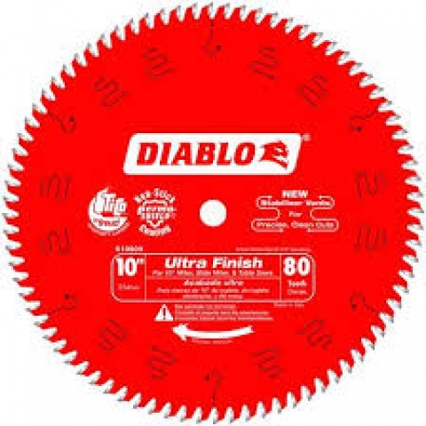 10 in. x 80 Tooth Ultra Finish Diablo Saw Blade ** CALL STORE FOR AVAILABILITY AND TO PLACE ORDER ** 10 in. x 80 Tooth Ultra Finish Diablo Saw Blade ** CALL STORE FOR AVAILABILITY AND TO PLACE ORDER **